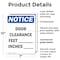 Signmission Door Clearance _ Feet _ Inches, 7 in W x Rectangle, Plastic OS-2PACK-NS-P-710-V-11479 - alternate 5